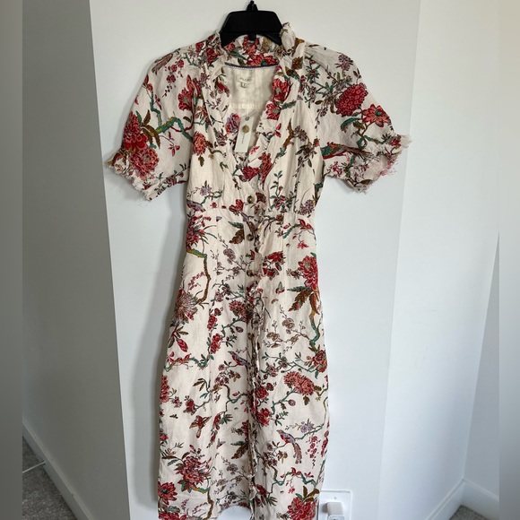 Anthropologie Pilcroe NWT ruffle collar button down dress size 2 - Picture 2 of 10